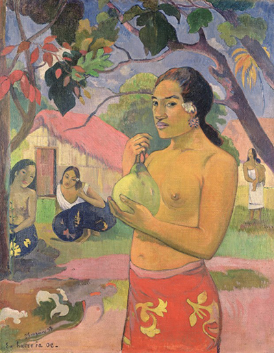 Woman Holding a Fruit Paul Gauguin